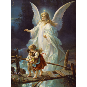 Angel guiding children